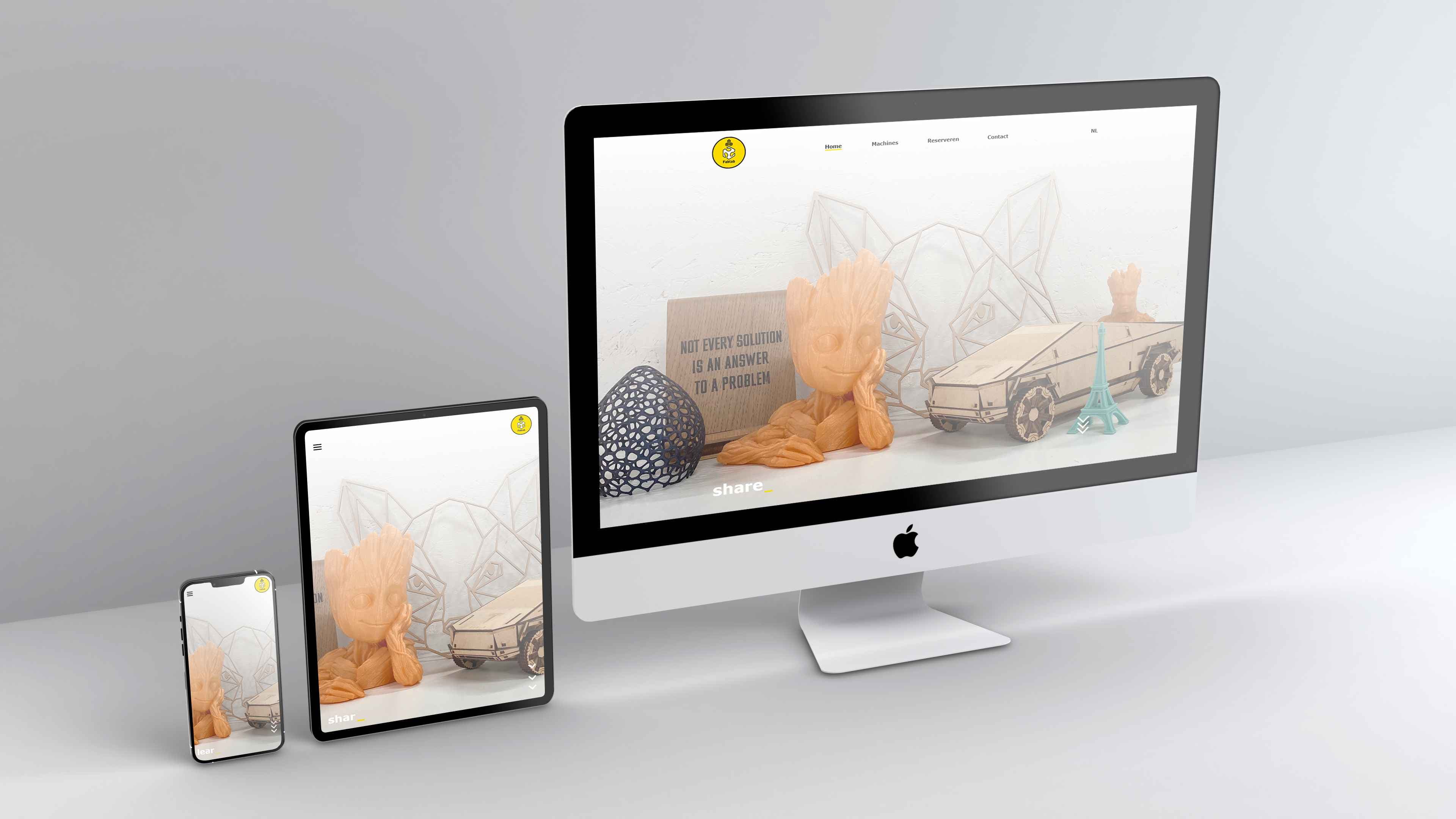 KdG FabLab mockup on Apple devices