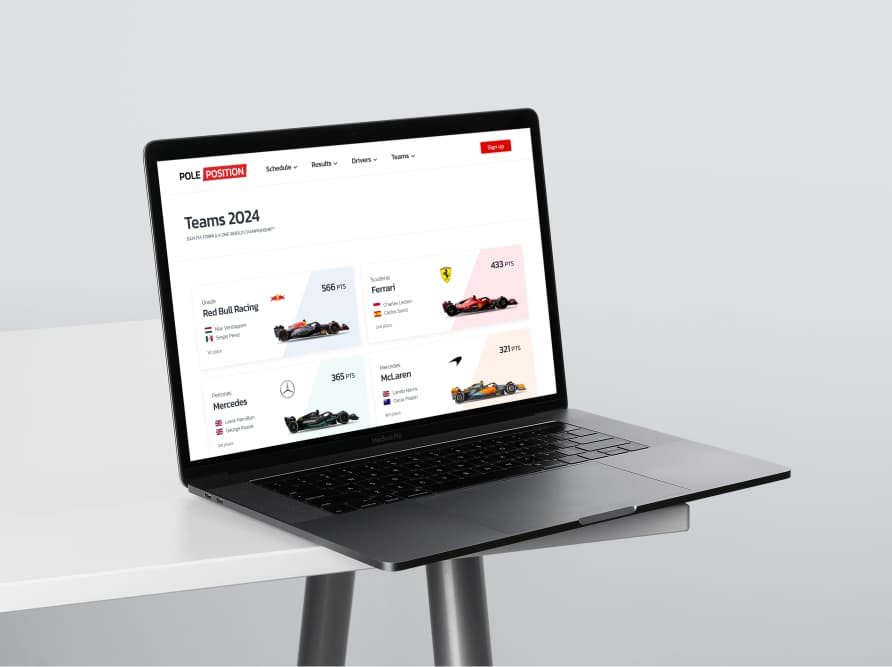 Pole Position V2 mockup on Apple devices